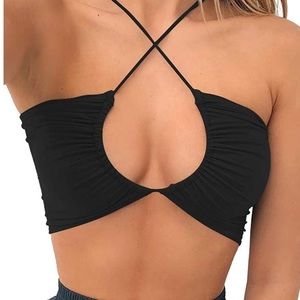 Criss cross lace up croptop